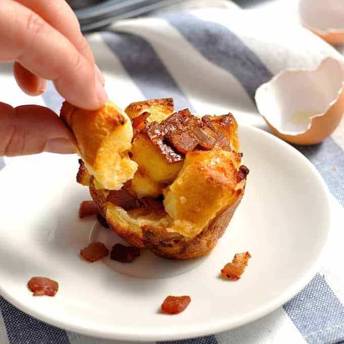 Pull Apart Bacon French Toast Muffins