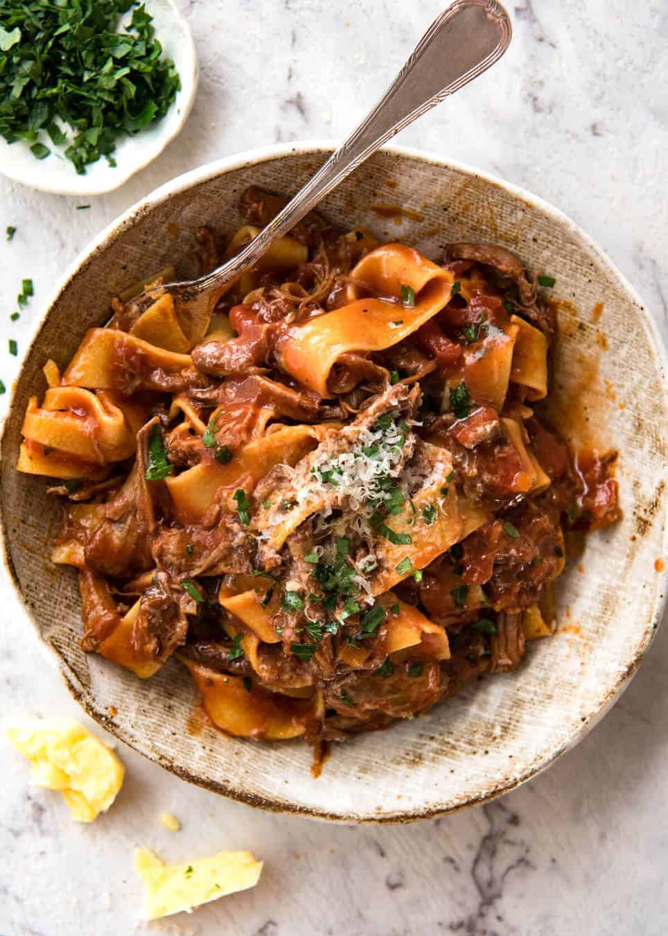 tuscan ragu over homemade pappardelle recipe
