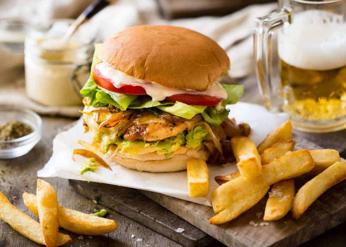 Chicken Burger! | RecipeTin Eats