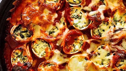 Baked Spinach and Ricotta Rotolo