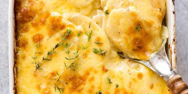 Potatoes au gratin (Dauphinoise Potatoes) fresh out of the oven