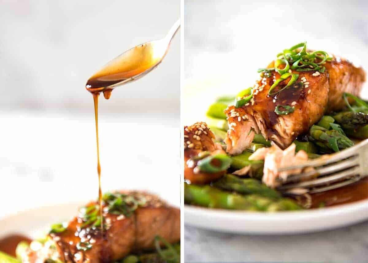Honey Garlic Salmon (5 Ingredients, 15 Minutes)