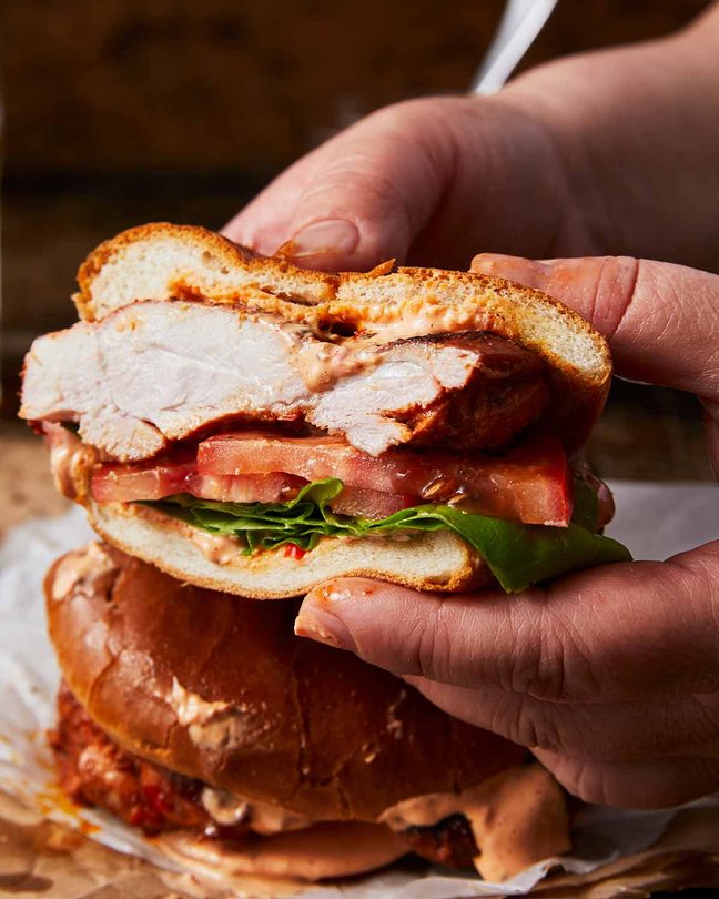 Nando's Peri Peri Chicken Burger - RecipeTin Eats