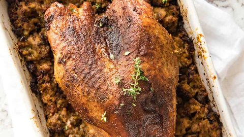 Cajun Baked Turkey Breast and Dressing (Stuffing)