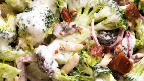 Broccoli Salad with Lighter Creamy Dressing