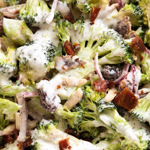 Broccoli Salad with Lighter Creamy Dressing Broccoli Salad with Lighter Creamy Dressing