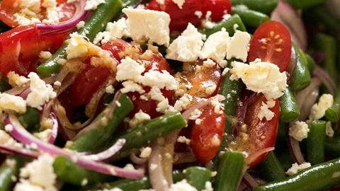 Green Bean Salad with Cherry Tomatoes and Feta
