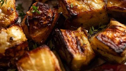 Oven roasted eggplant (aubergine)