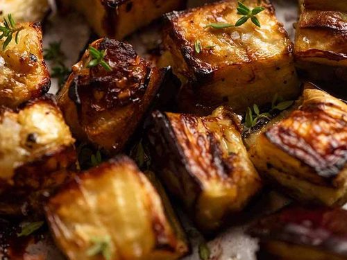 Oven roasted eggplant (aubergine)