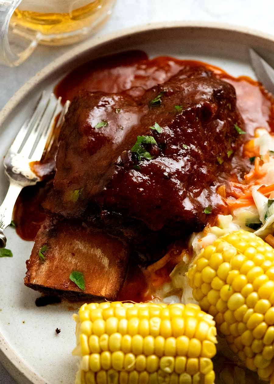 Slow cooked beef ribs in BBQ sauce (short ribs) - RecipeTin Eats