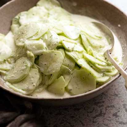 German Cucumber Salad - RecipeTin Eats