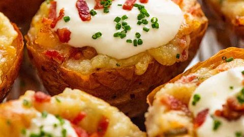 Twice Baked Potatoes (Stuffed Jacket Potatoes)