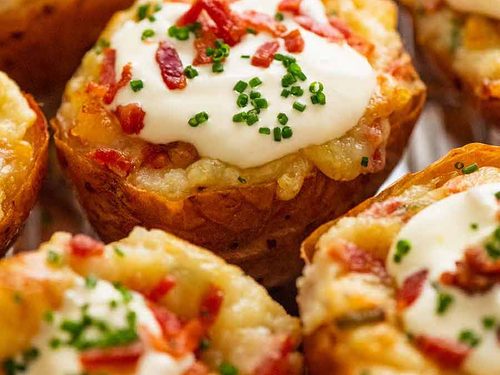 Twice Baked Potatoes (Stuffed Jacket Potatoes)