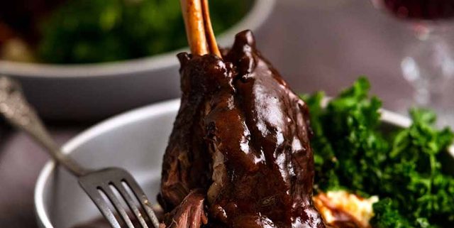 Lamb Shanks in red wine sauce - Nagi Maehashi "Dinner" cookbook