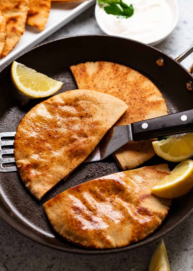 Arayes - Lebanese Meat-Stuffed Crispy Pita - RecipeTin Eats