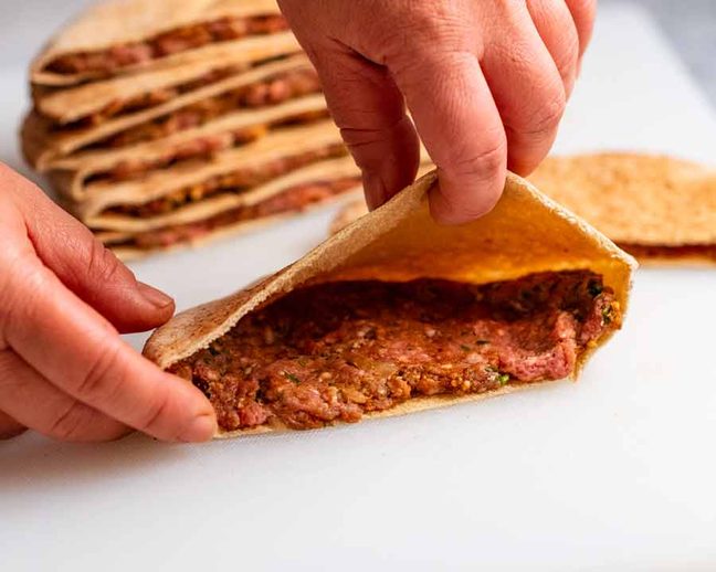 Arayes - Lebanese Meat-Stuffed Crispy Pita - RecipeTin Eats