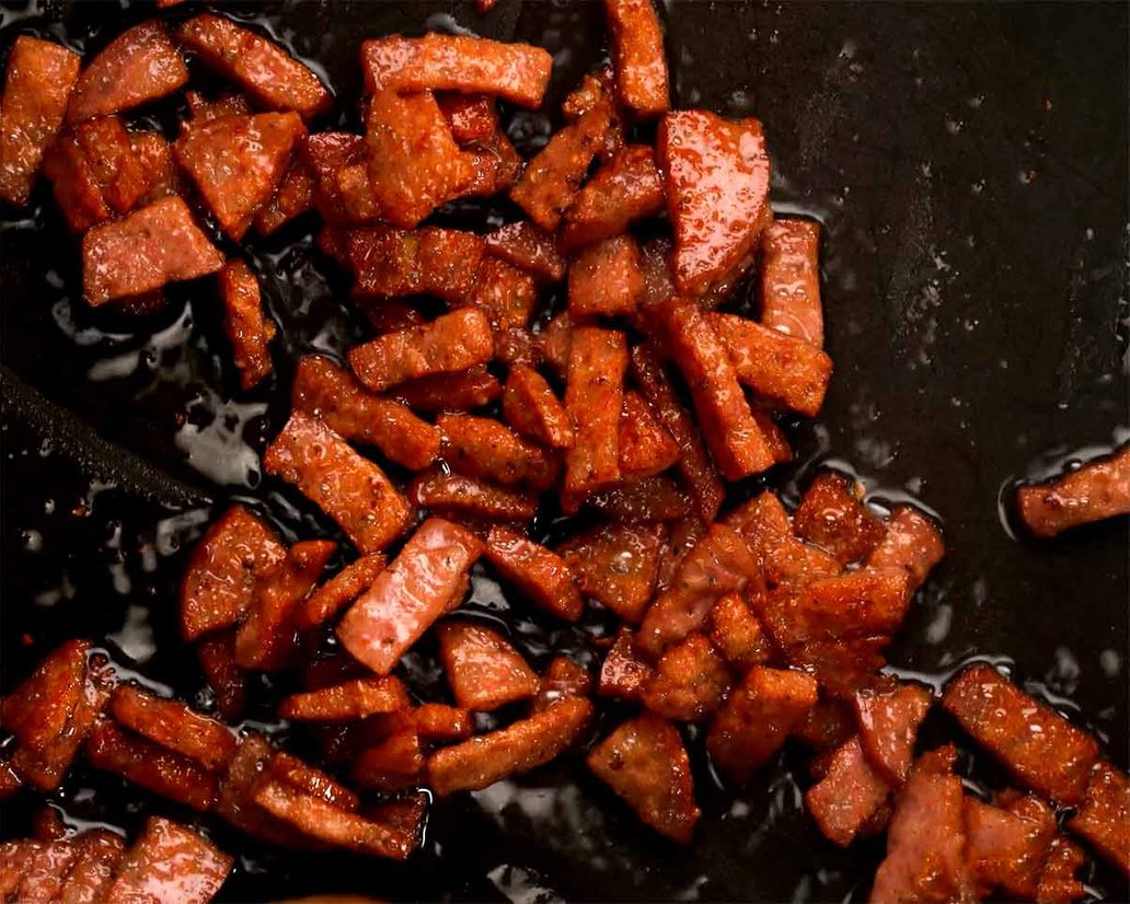 Salami Rise One pot chicken risoni with crispy salami - RecipeTin Eats