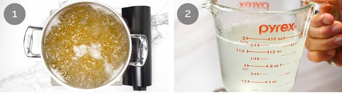 Coquillettes au jambon steps