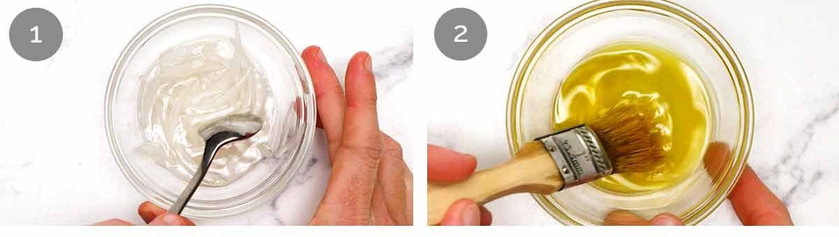 Tuna carpaccio steps