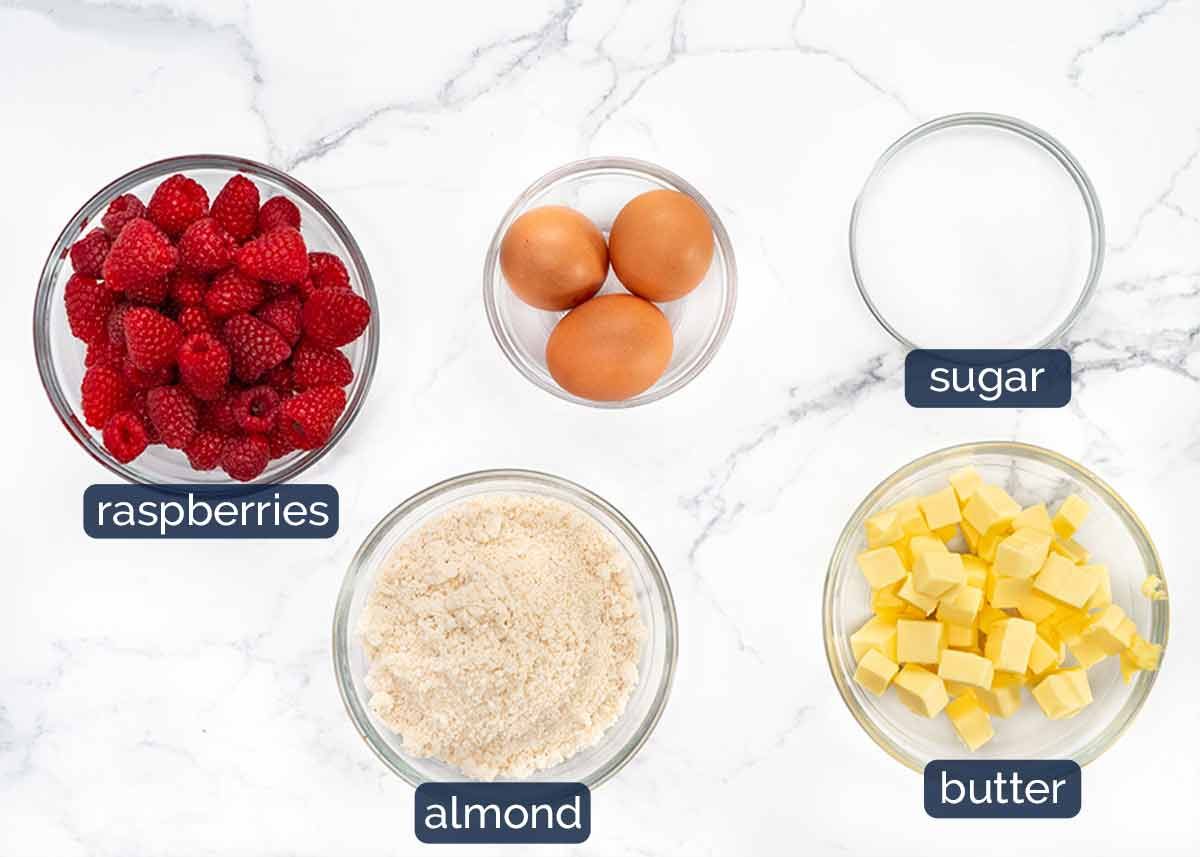 Raspberry almond tarts ingredients