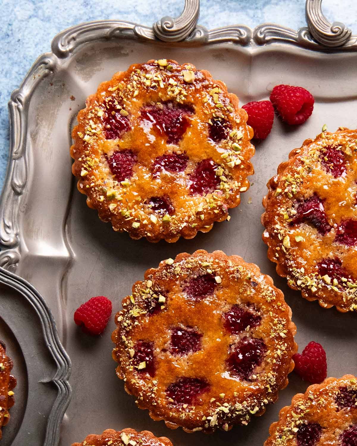 Raspberry almond tarts