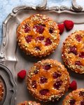 Raspberry almond tarts