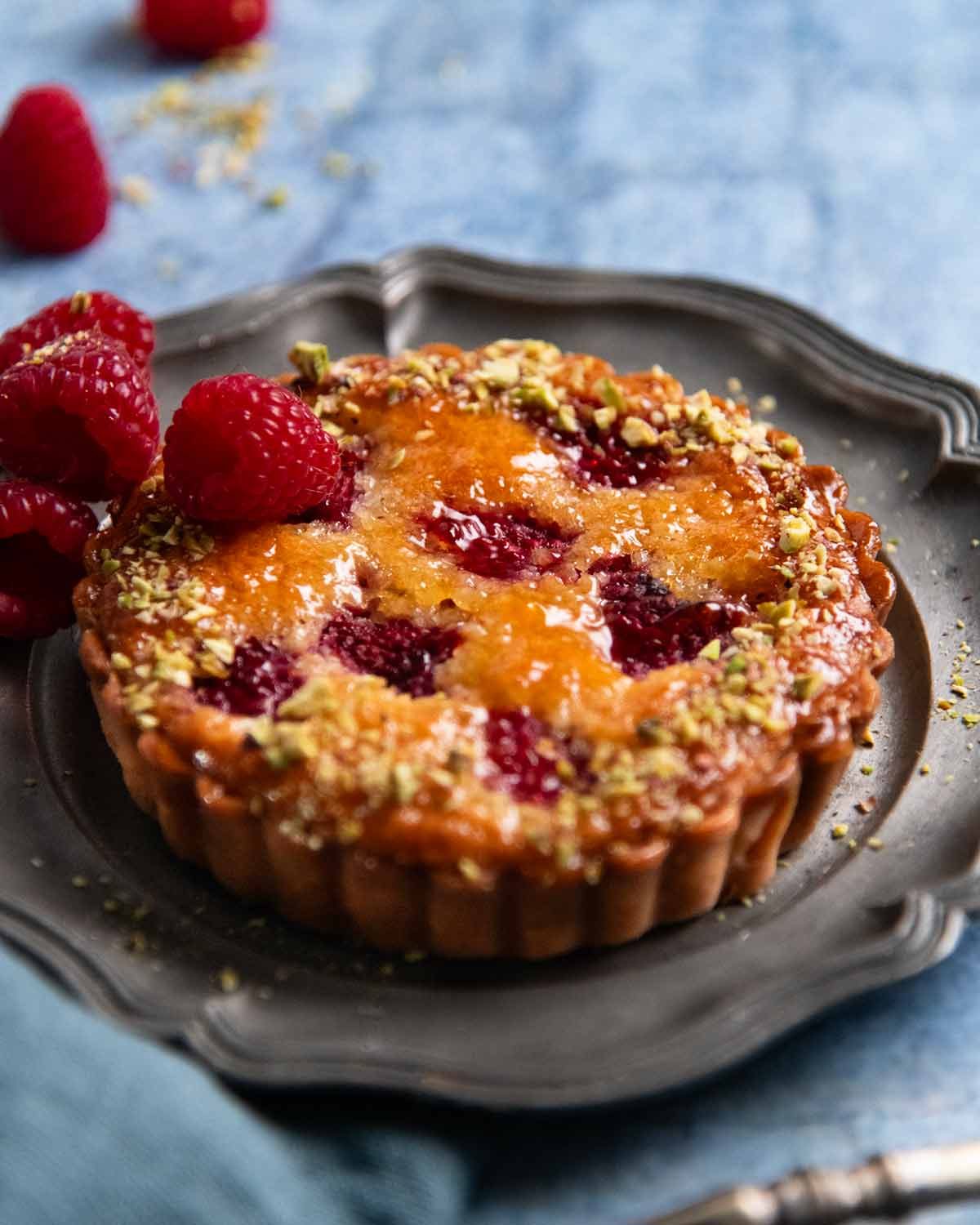Raspberry almond tarts
