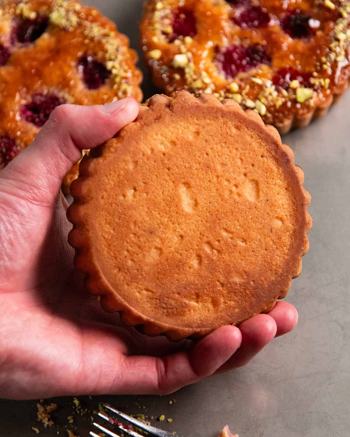 Raspberry almond tarts
