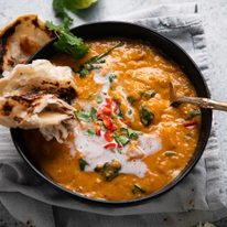 Thai red lentil soup