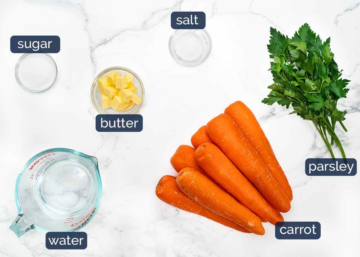 Glazed Carrots - ingredients