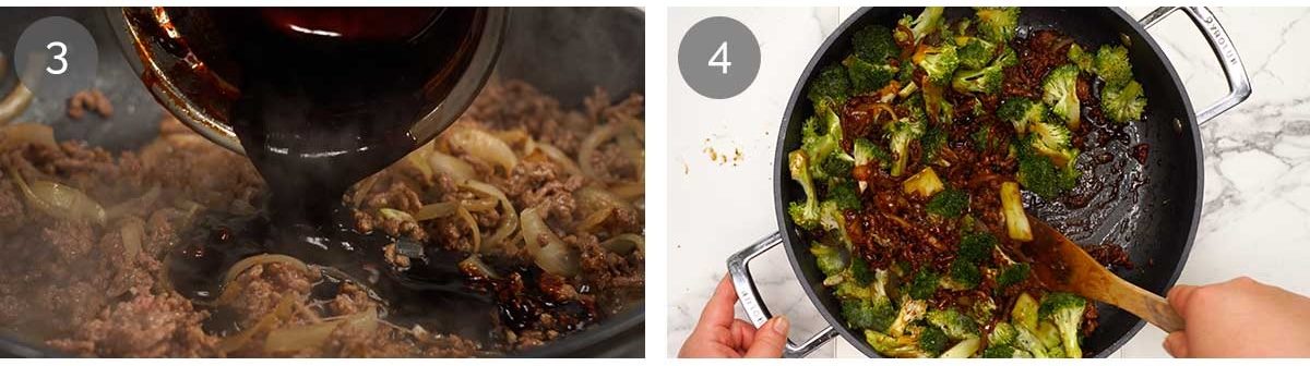 How to make one pan mongolian beef noodles with broccoli