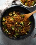 One Pan Mongolian Beef Noodles with Broccoli
