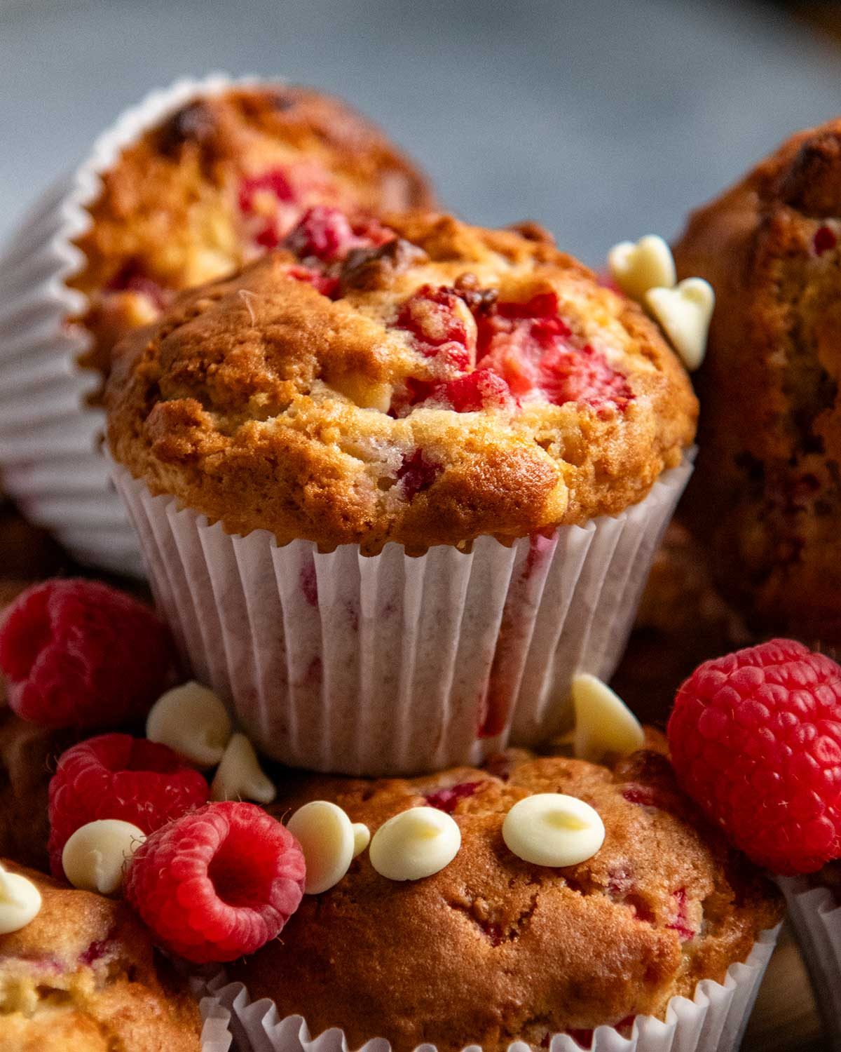 White Chocolate Raspberry Muffins