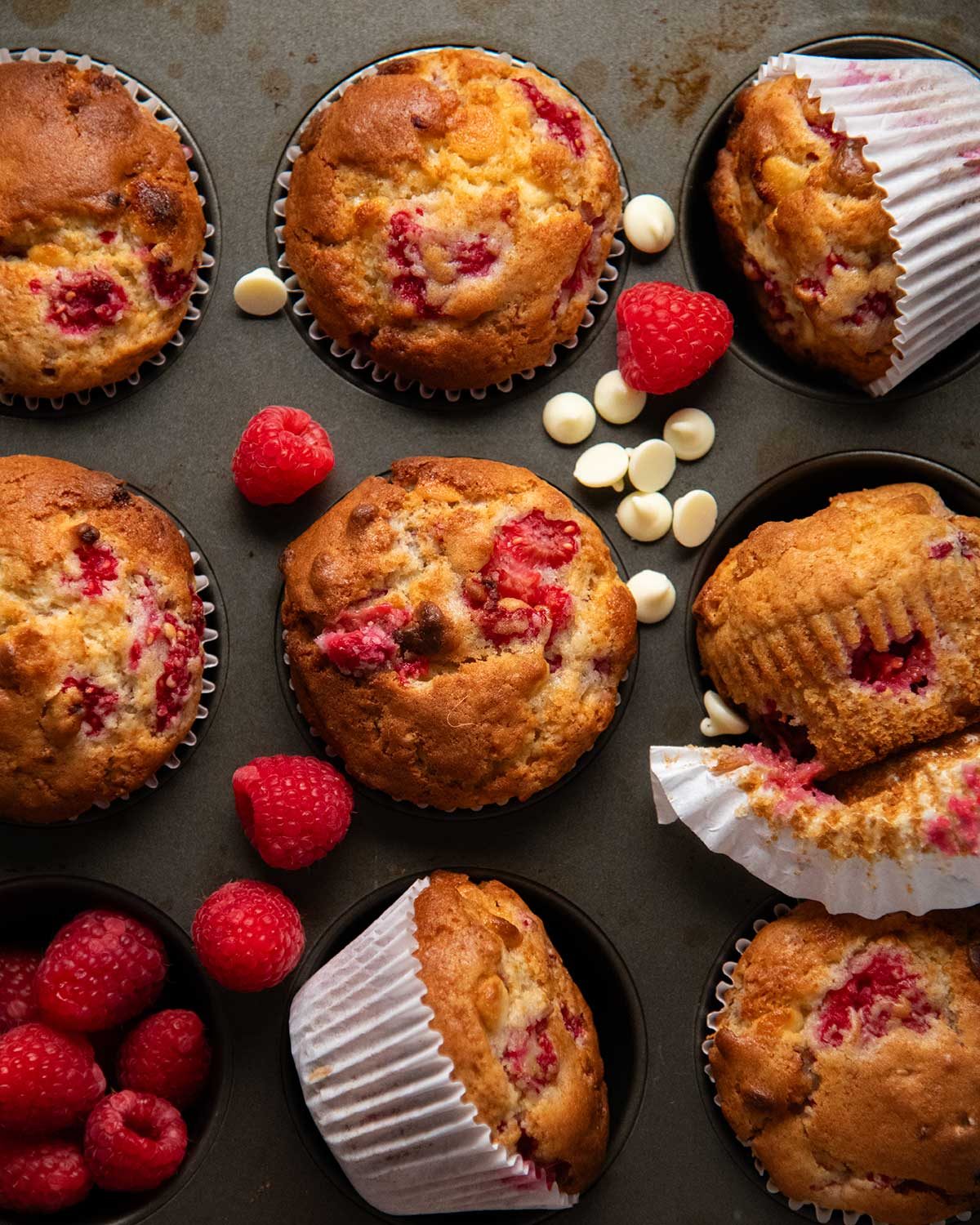 White Chocolate Raspberry Muffins