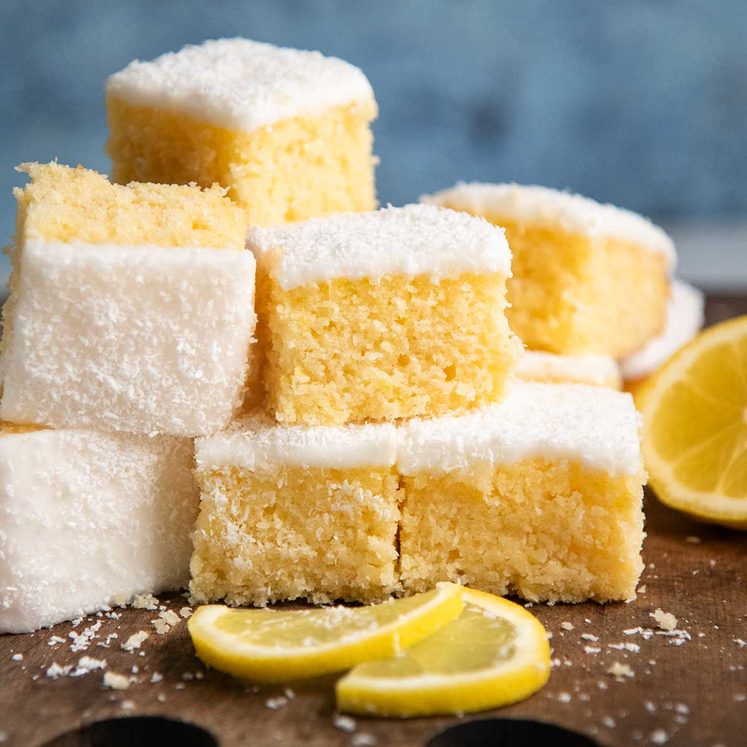 Lemon Coconut Cake Slice