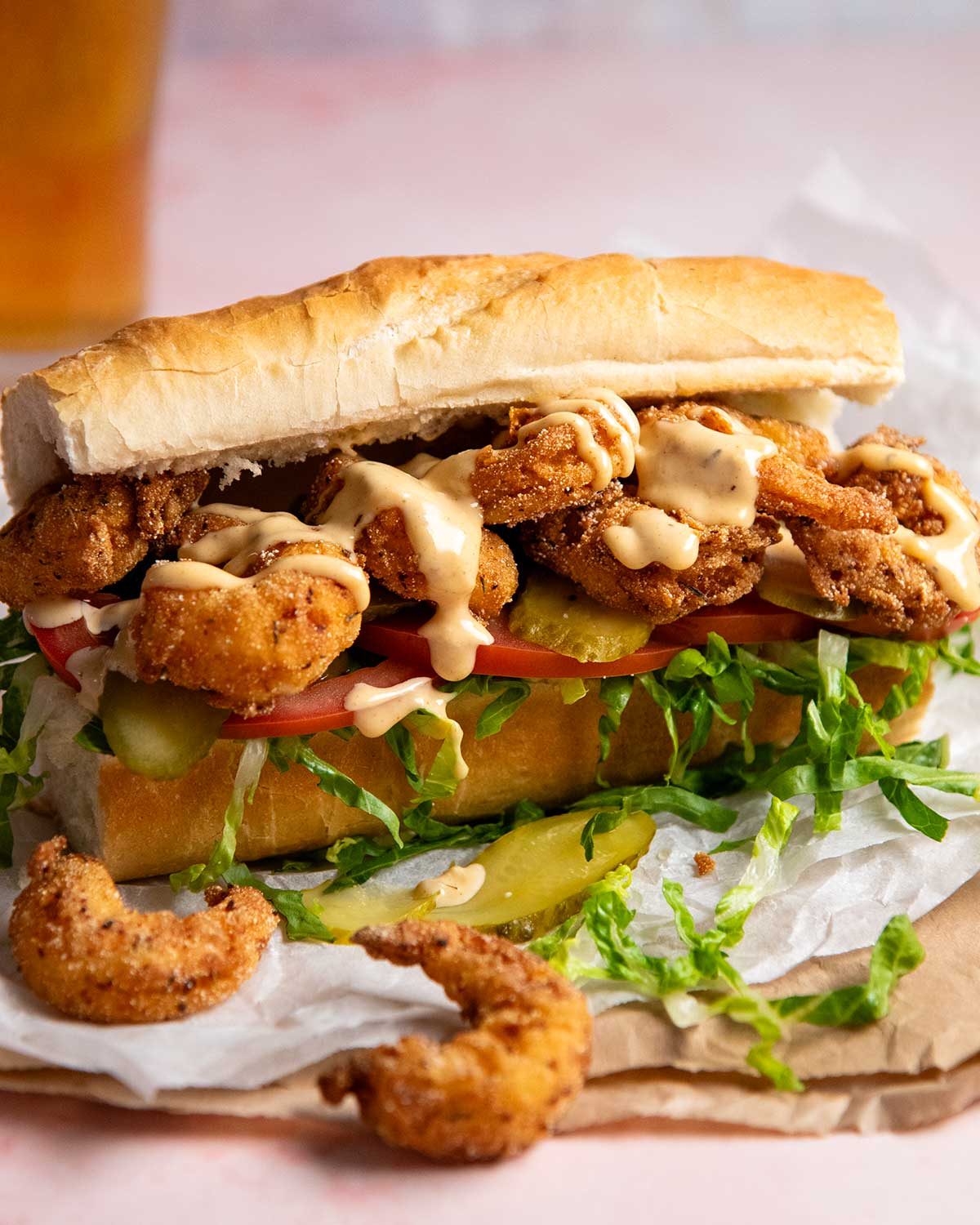 Shrimp Po' Boys (prawns)