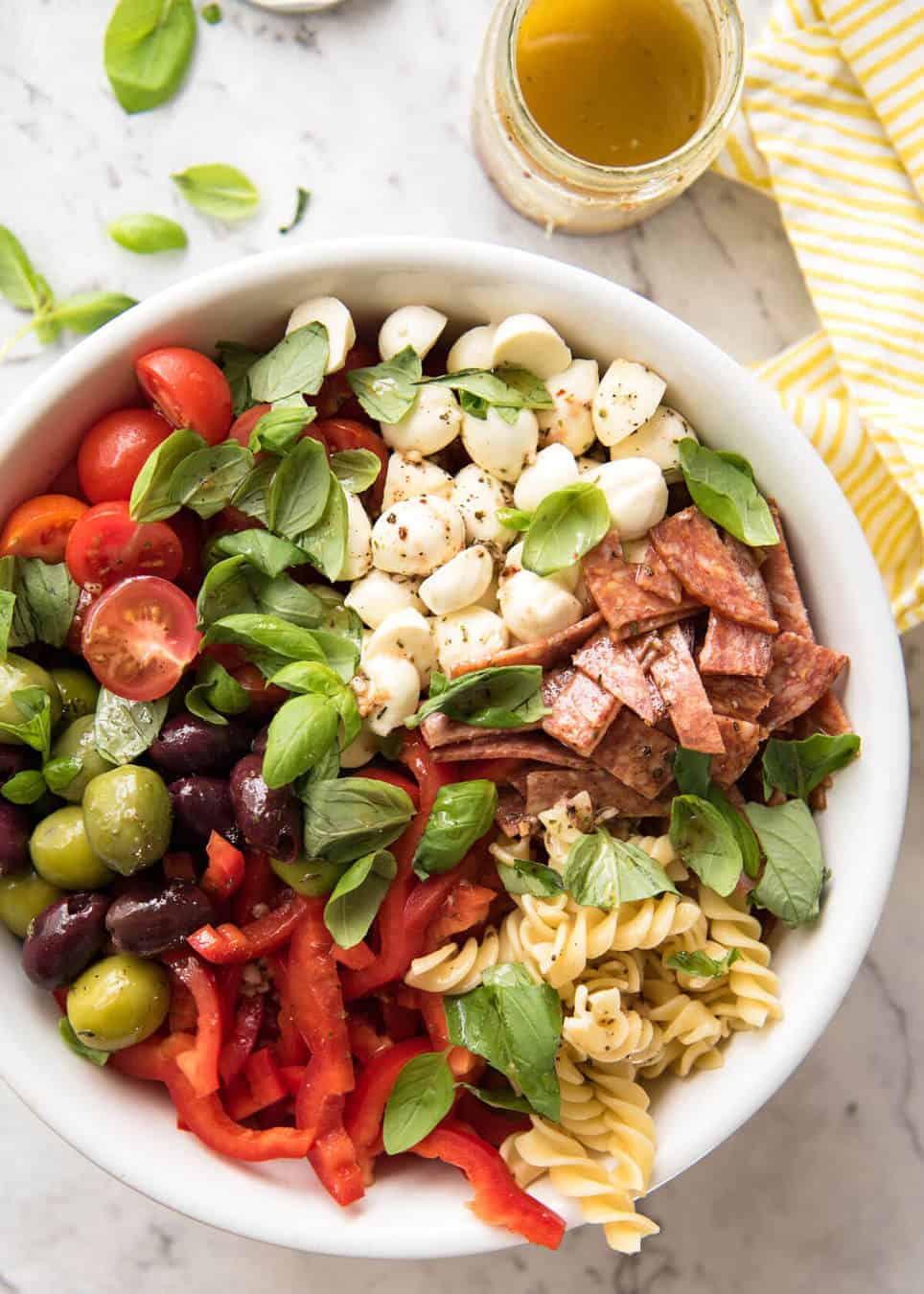 Italian Pasta Salad with Homemade Italian Dressing - RecipeTin Eats