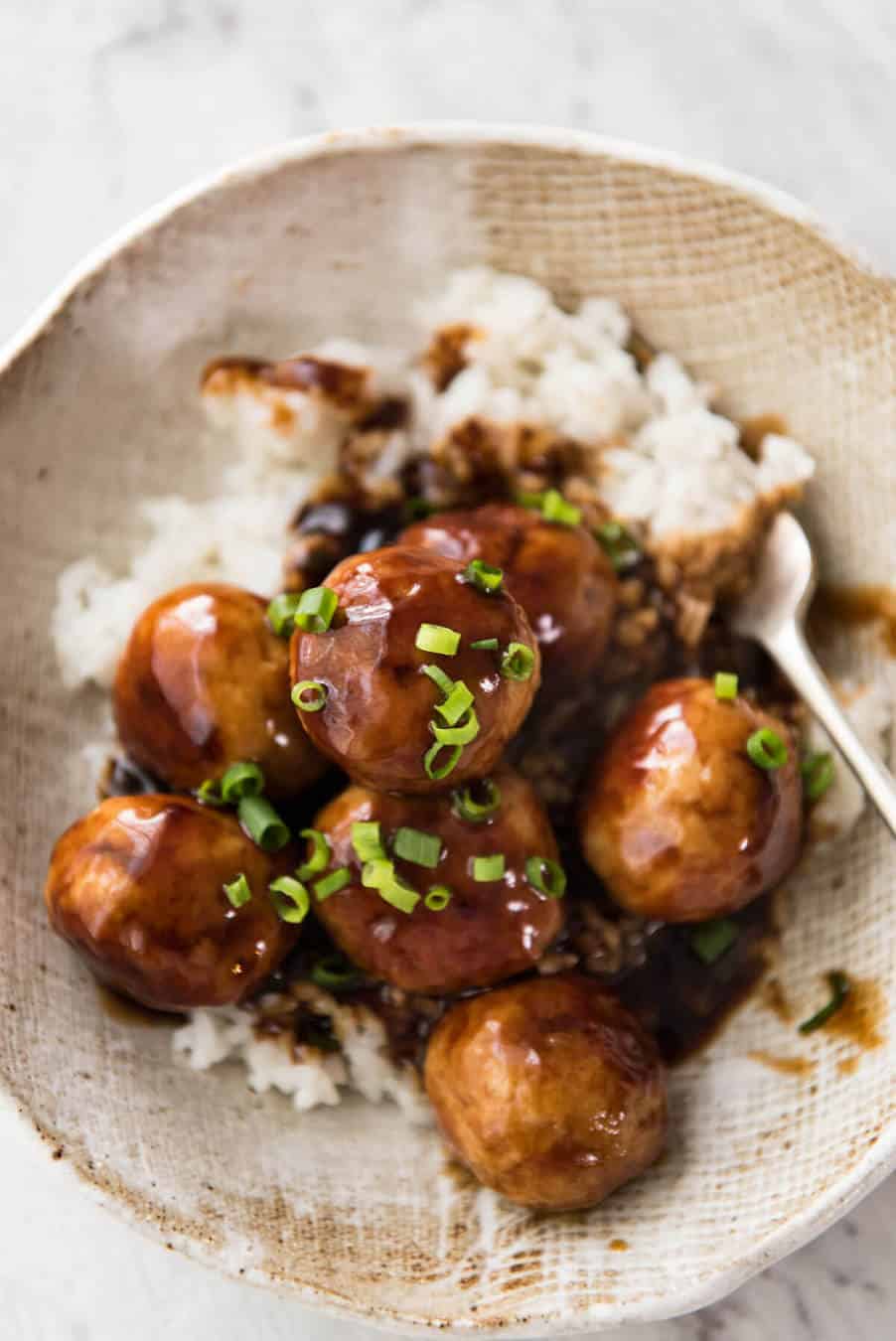 Teriyaki Chicken Sausage Meatballs