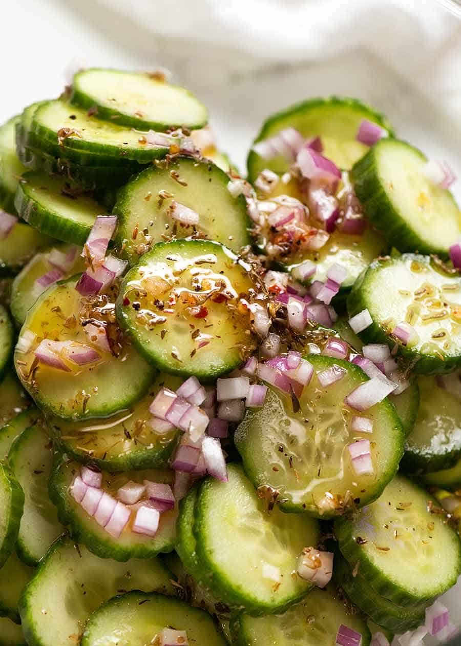 princess polly baby blue dress Cucumber Salad with Herb Garlic Vinaigrette