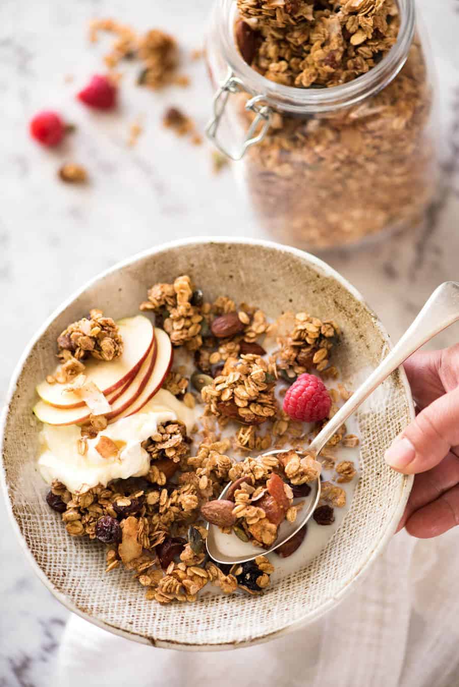 The Ultimate Guide - Build Your Own Healthy Homemade Granola, loose or CLUMPY! recipetineats.com