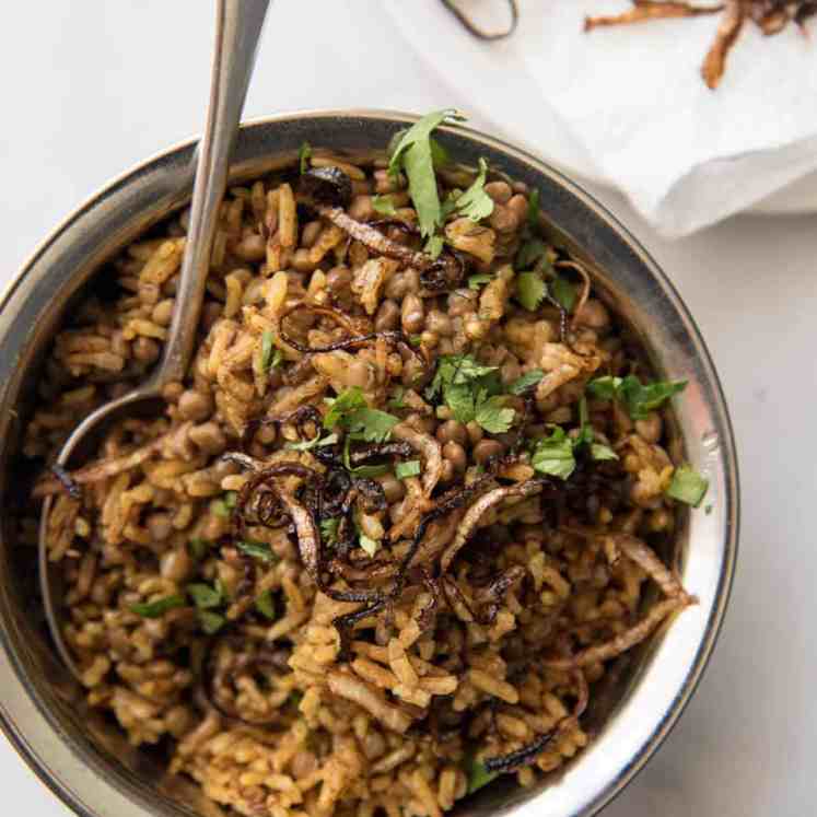 Mejadra - A aromatic Middle Eastern Rice and Lentil Pilaf. A recipe by Yotam Ottolenghi. recipetineats.com