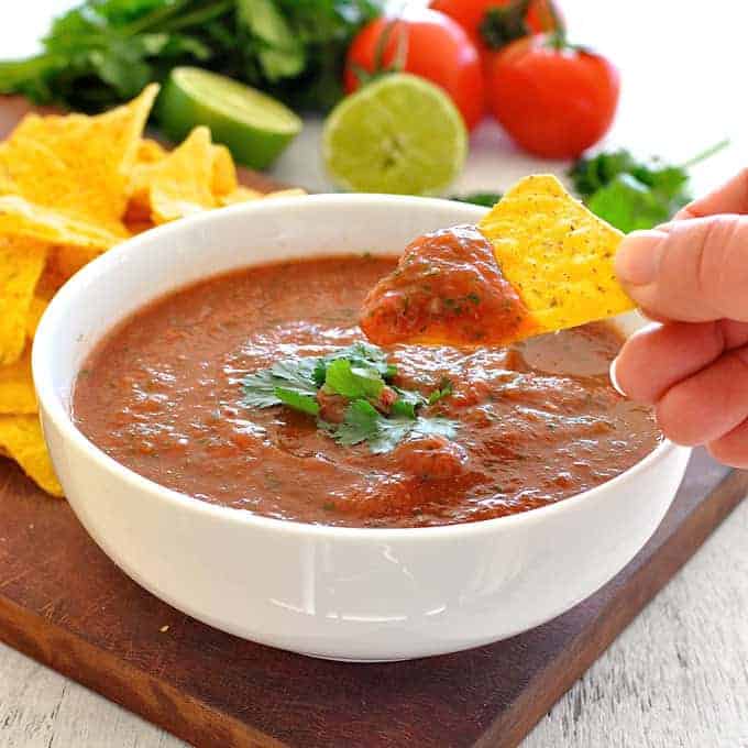 Restaurant Style Salsa - so simple, so fresh, so much cheaper and better than store bought.