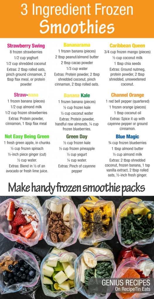 RecipeTin Eats | 3 Ingredient Frozen Smoothie Guide