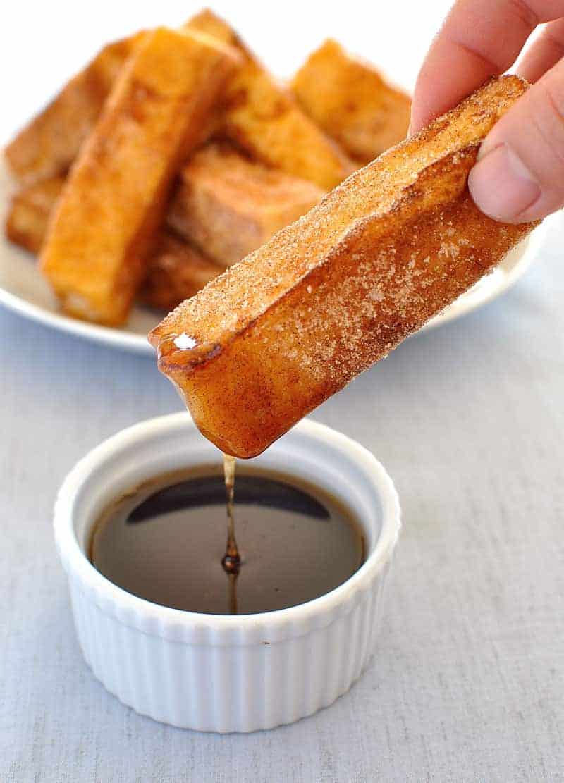 French Toast Sticks - French toast you can eat with your fingers, tastes like cinnamon doughnuts and is on the table in 15 minutes! recipetineats.com