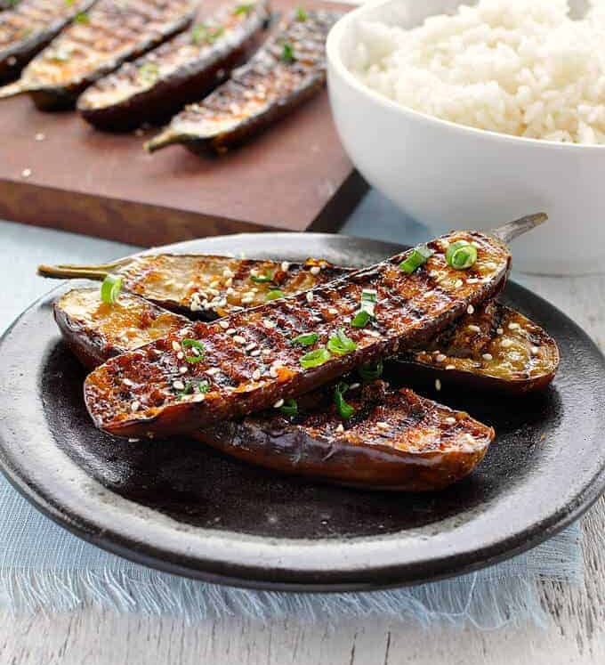 Grilled Miso Glazed Japanese Eggplant | RecipeTin Eats