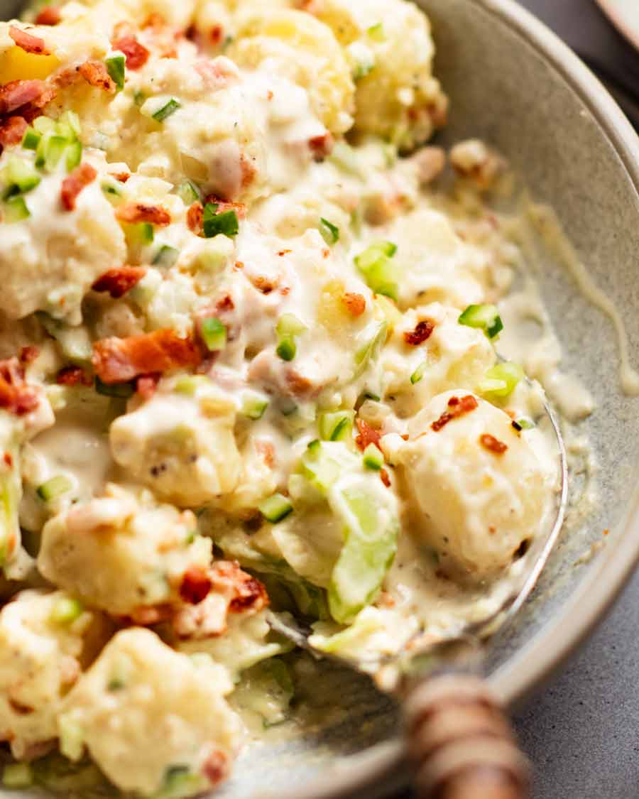 Close up of Best potato salad