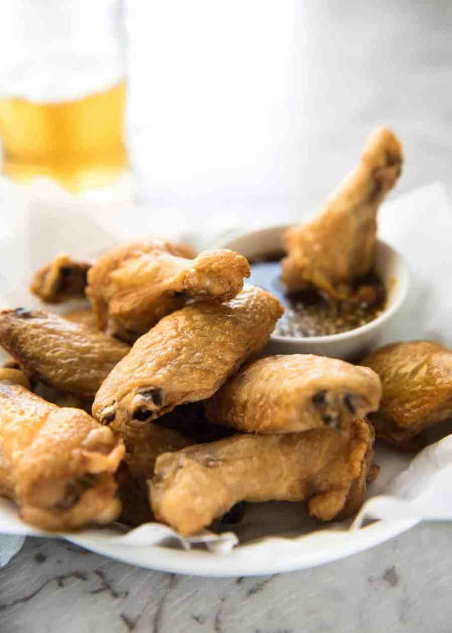 These oven baked wings are so crispy, you will think they've been deep fried! You will be shocked how easy these are to make! www.recipetineats.com