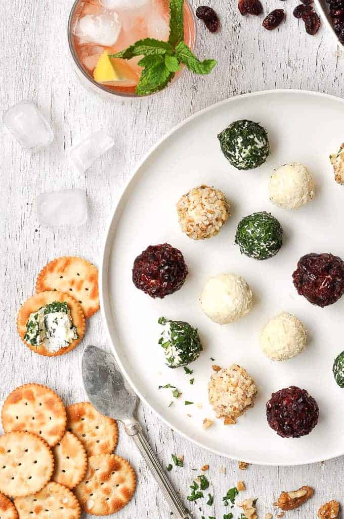 Cheese Truffles (Mini Cheese Balls) - so much more practical than making one giant one! Fast and easy to make, with 3 filling variations and loads of coating options.