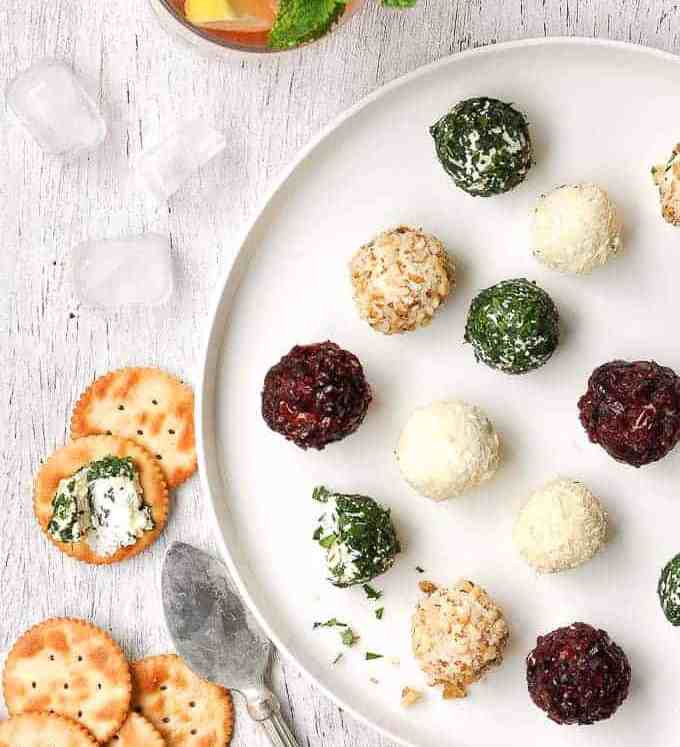Cheese Truffles (Mini Cheese Balls) - so much more practical than making one giant one! Fast and easy to make, with 3 filling variations and loads of coating options.