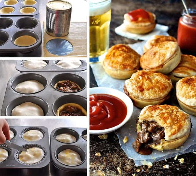 Party Pies (Mini Beef Pies) - the classic Australian party / footy food, in mini form. Easy to make and freezes brilliantly.